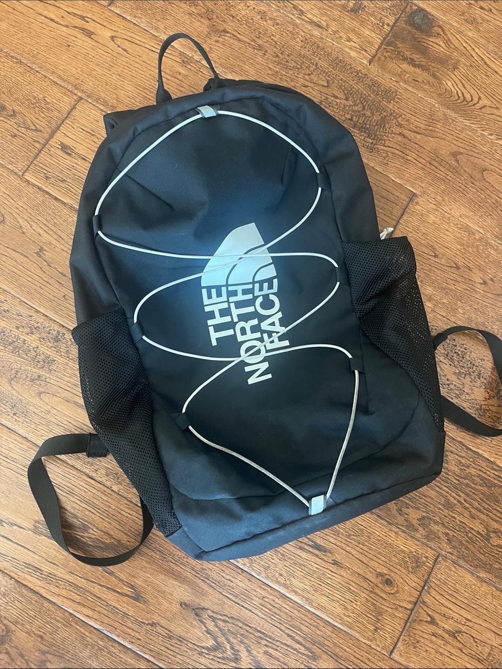 The North Face Black Backpack with Reflective Bungee